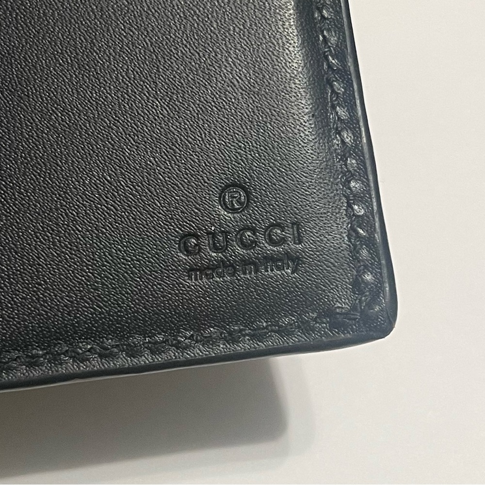 Gucci Men's Tan 8 Card Holder Bifold Wallet with Red Snake Motif - Picture 7 of 16